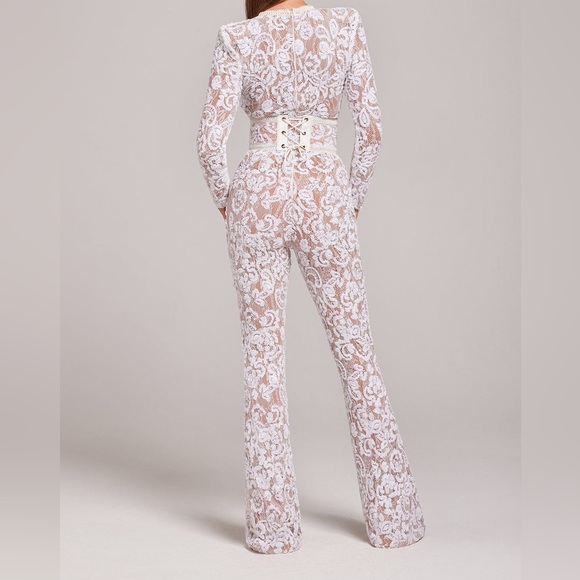 Nadine Merabi White Bella Jumpsuit - Picture 2 of 9